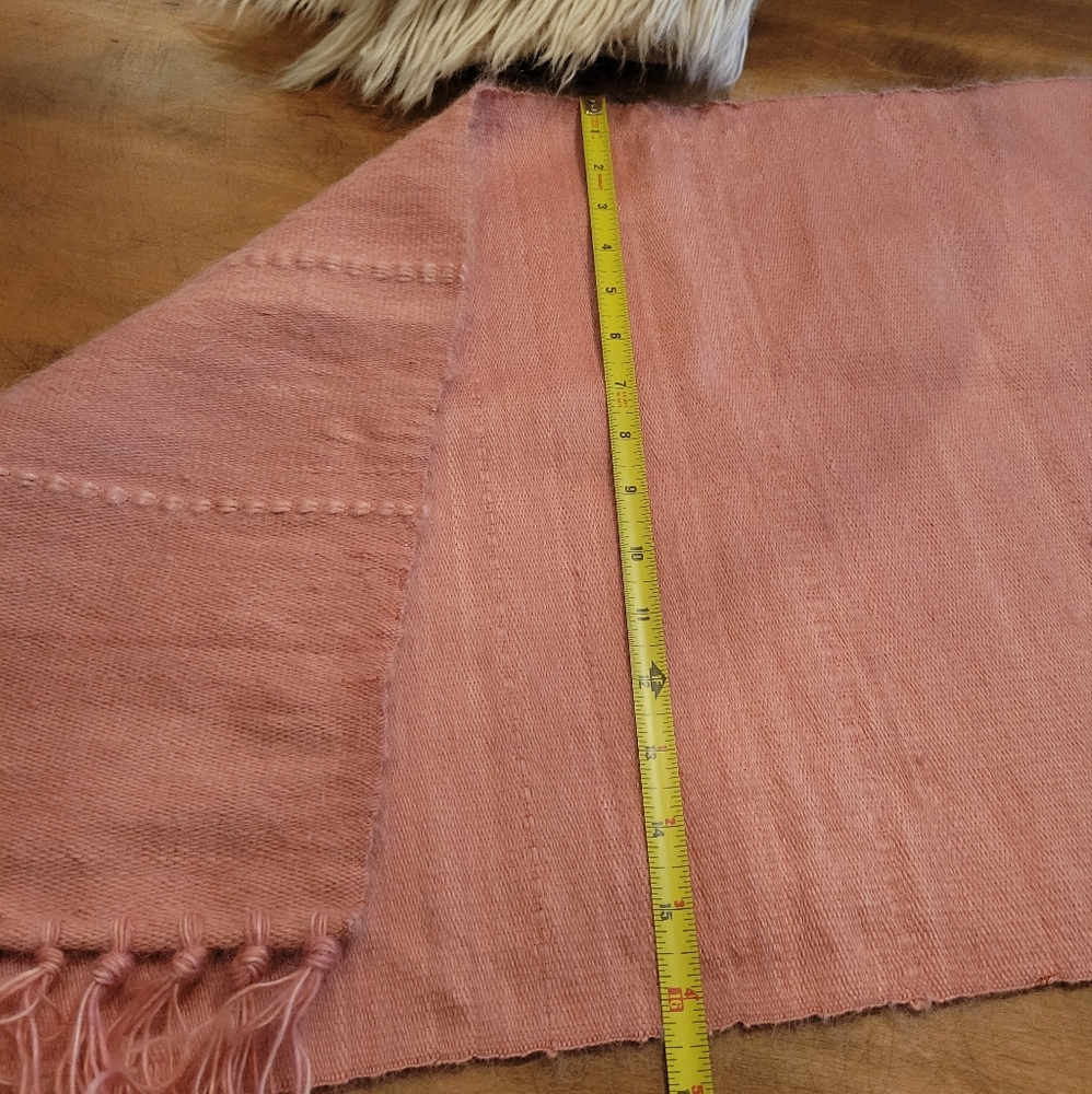 100% mohair handmade scarf / wrap / runner peach pink - Picture 7 of 9